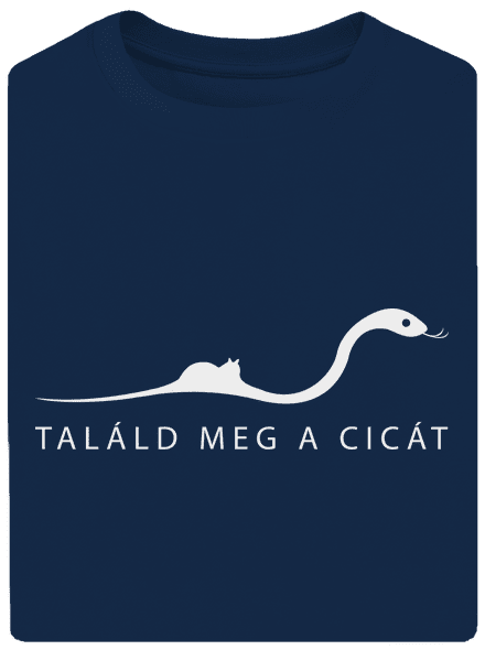 Találd meg a cicát unisex túlméretezett póló Midnight Blue