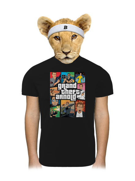 Grand Theft Arnold gyerek sport póló Black