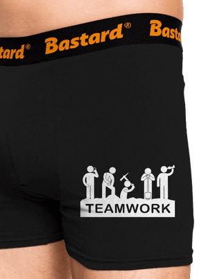 Csapatmunka boxeralsó Black