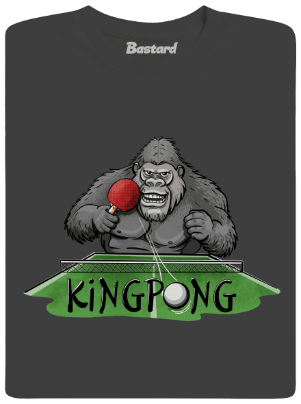 King pong férfi hosszú ujjú póló Dark Grey