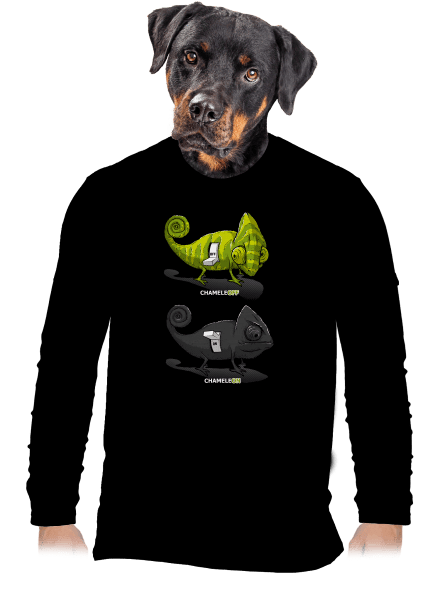 ChameleON ChameleOFF férfi hosszú ujjú póló Black
