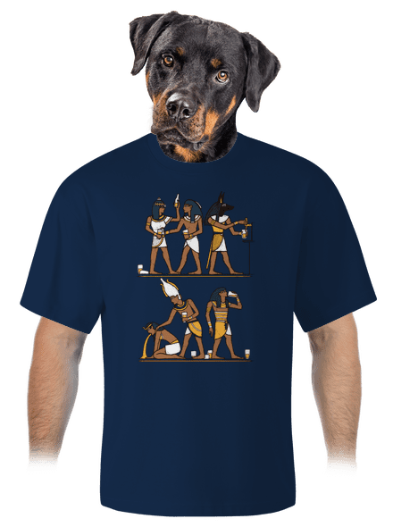 Egyiptomi parti unisex túlméretezett póló Midnight Blue