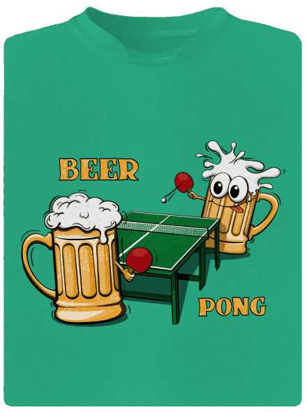 Beer pong férfi sportpóló Mint Mal