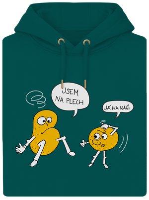 Részeg krumpli unisex prémium pulóver Emerald Green