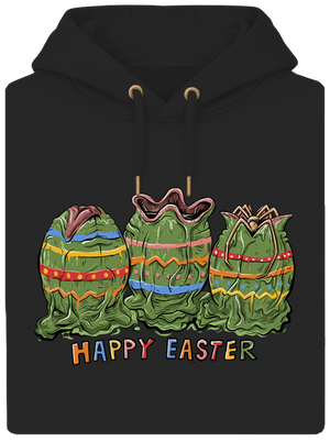 Happy easter unisex prémium pulóver Dark Black