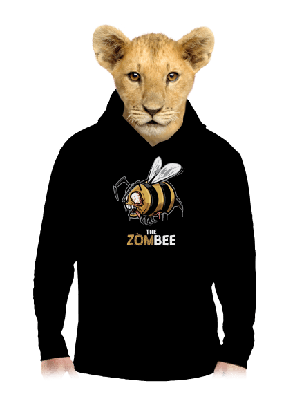 ZomBee - sárga gyerek kenguruzsebes pulóver Black