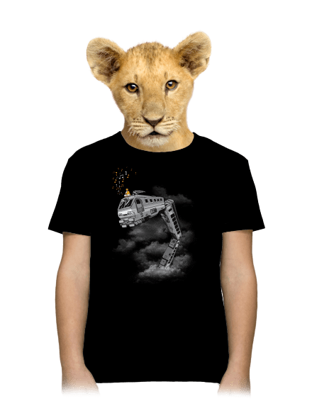 Snake Train gyerek póló Black