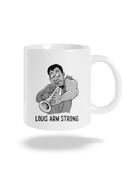 Louis Armstrong hagyományos bögre White