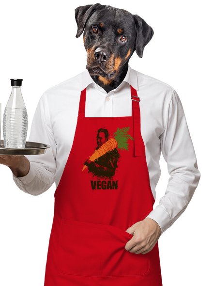 Vegán kötény Red