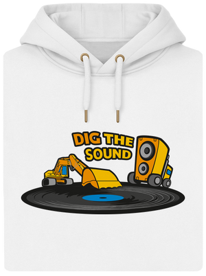 Dig the sound unisex prémium pulóver Snowwhite