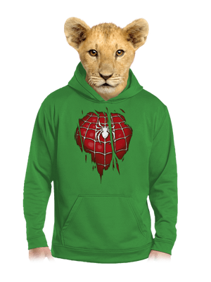 Spider inside gyerek kenguruzsebes pulóver Kelly Green AWD