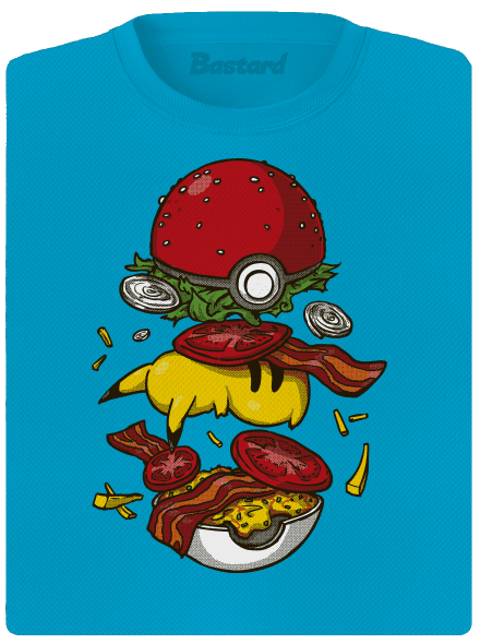 Pokémon burger női sportpóló Blue Atol