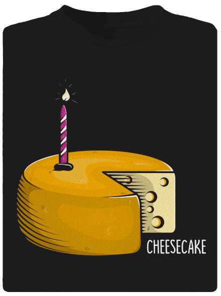 Cheese cake férfi sportpóló Black