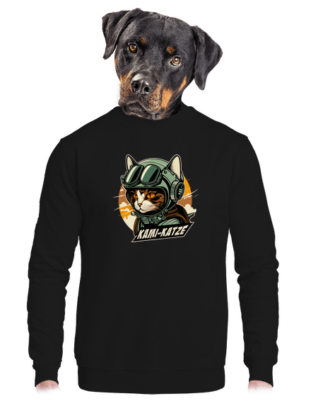 Kami-Katze unisex crewneck Black