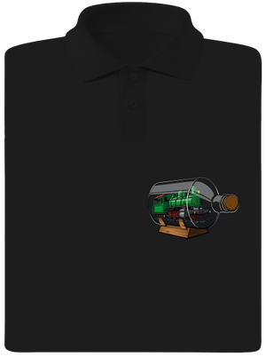 Mozdony egy palackban férfi pólóingek Black