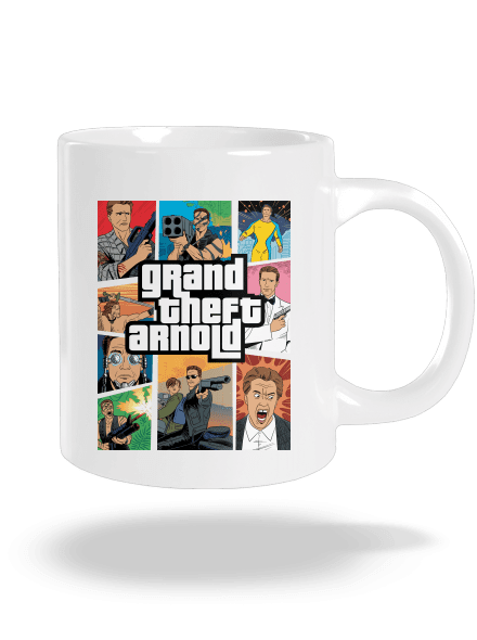 Grand Theft Arnold nagy bögre White