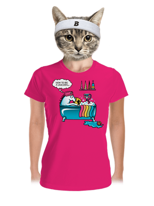 Mi kell az egyszarvúvá váláshoz női sportpóló Neon Pink