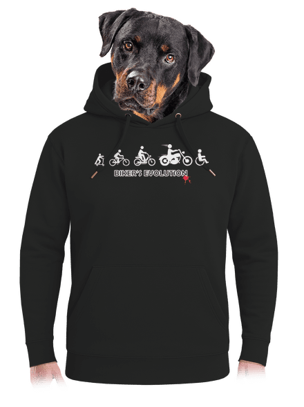Bikers evolution unisex prémium pulóver Dark Black