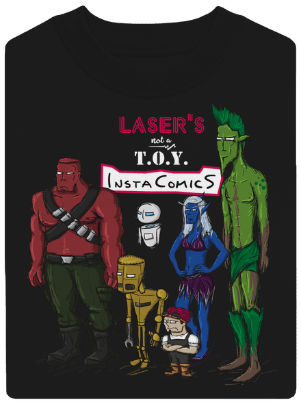 Laser's not a toy unisex crewneck Black