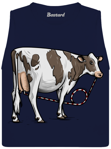 Cow drink női bővített trikó Navy