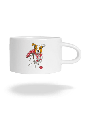 Jack Russell macaron bögre White