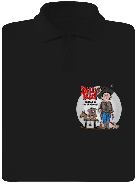Billy The Kid férfi pólóingek Black