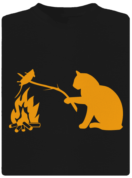 Macska-egér harc férfi sportpóló Black