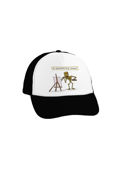 AI generated image teherautós sapka Black cap