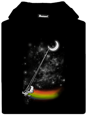 Unicorn universe gyerek kenguruzsebes pulóver Black