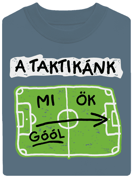 A futballtaktikánk unisex crewneck Nordic Blue