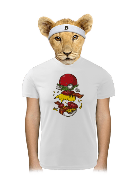 Pokémon burger gyerek sport póló White