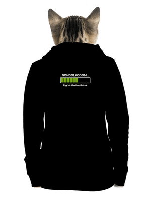 Gondolkodom cipzáras női pulóver Black