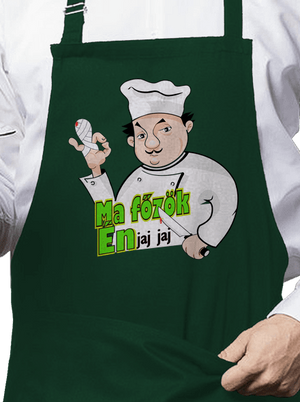 Ma főzök én kötény Bottle Green