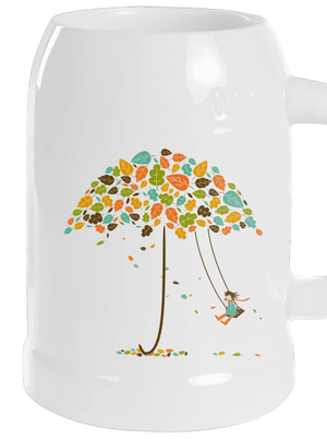 Ősz söröskorsó White