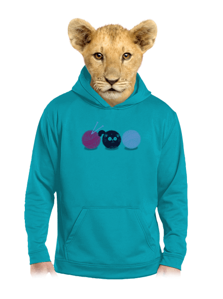 Macska gyerek kenguruzsebes pulóver Hawaiian Blue