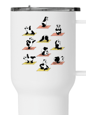 Panda jóga termosz bögre White