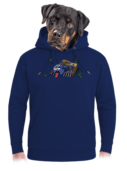 Áfonya unisex prémium pulóver Navy