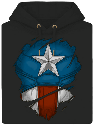 Captain inside unisex prémium pulóver Dark Black