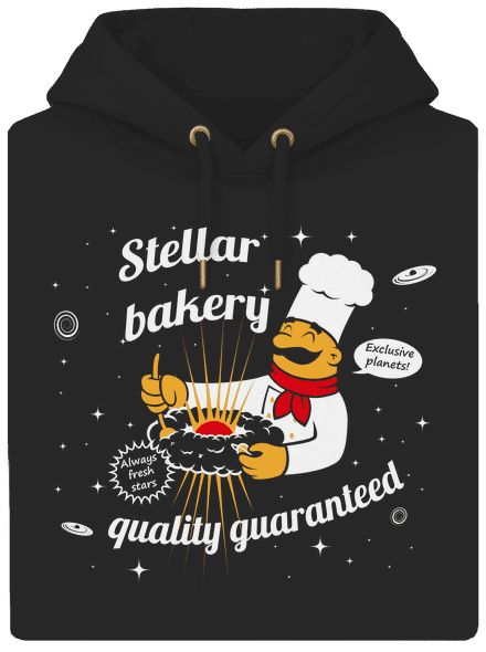 Stellar bakery unisex prémium pulóver Dark Black
