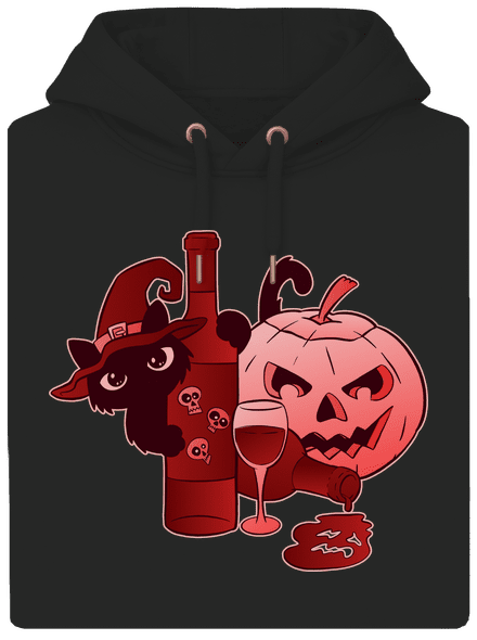Hello wine unisex prémium pulóver Dark Black