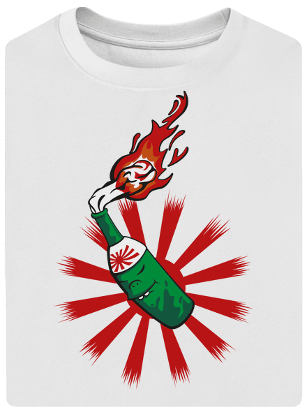 Kamikaze unisex túlméretezett póló White