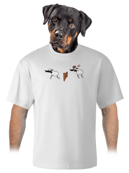 Sheeps in love unisex túlméretezett póló White