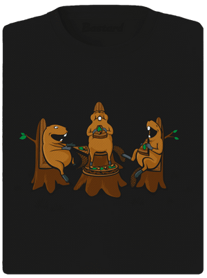 Beaver pizza party női sportpóló Black