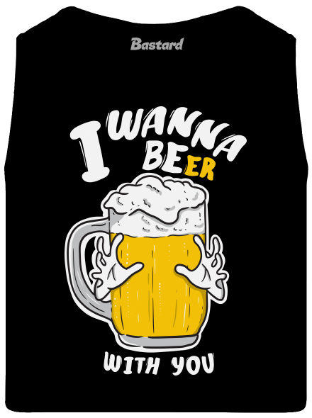 I wanna beer férfi trikó Black