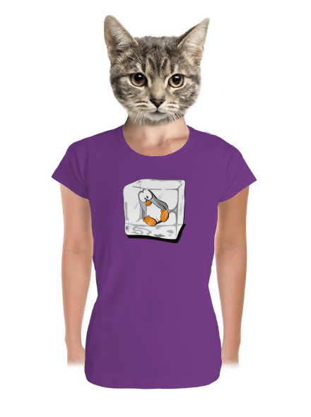 Pingvin prémium női póló Purple