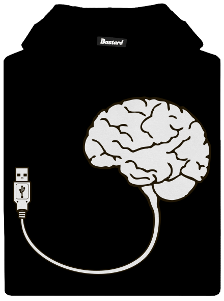 USB agy gyerek kenguruzsebes pulóver Black