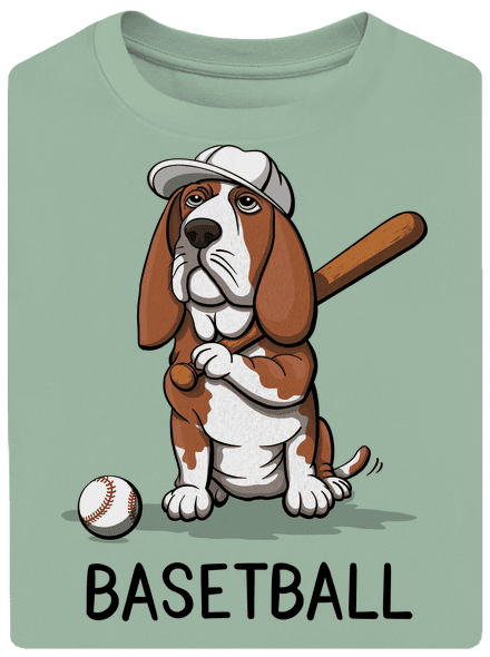 Basetball unisex túlméretezett póló Sage