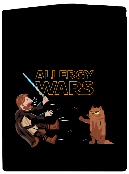 Allergy Wars cipzáras férfi pulóver Black