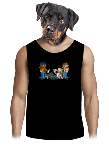 Real Minecraft férfi trikó Black