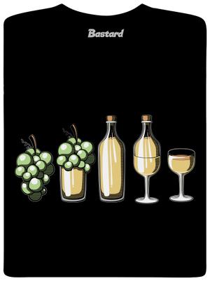 A fehérbor evolúciója férfi póló Black